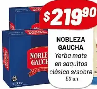 Almacor Nobleza Gaucha Yerba Mate En Saquitos Clásico S/Sobre 50 Un oferta