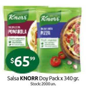 Cordiez Salsa Knorr Doy Pack x 340gr oferta