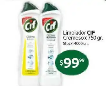 Cordiez Limpiador Cif Cremoso x 750gr oferta