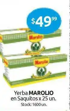 Cordiez Yerba Marolio En Saquitos x 25un oferta
