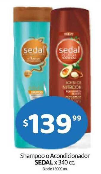 Cordiez Shampoo O Acondicionador Sedal x 340cc oferta