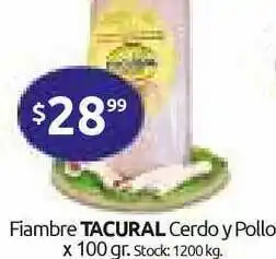 Cordiez Fiambre Tacural Cerdo Y Pollo x 100gr oferta