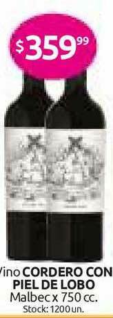 Cordiez Vino Cordero Con Piel De Lobo Malbec x 750cc oferta