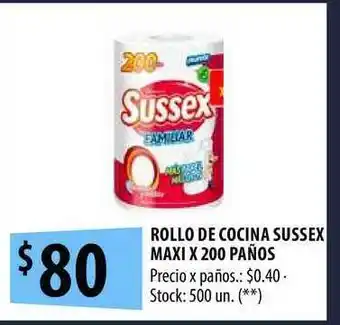 Punto Mayorista Rollo De Cocina Sussex Maxi X 200 Paños oferta