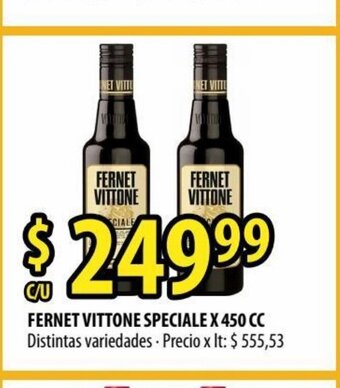 Punto Mayorista Fernet Vittone Speciale x 450 cc oferta