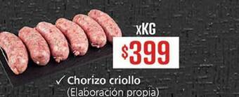 Supermercados Aiello Chorizo Criollo oferta