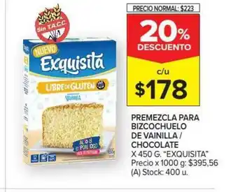 Carrefour Market Premezcla Para Bizcochuelo De Vainilla Chocolate oferta