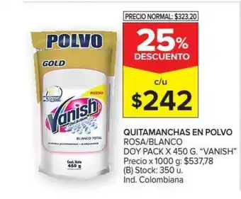 Carrefour Market Quitamanchas En Polvo Rosa Blanco Doy Pack 450g oferta