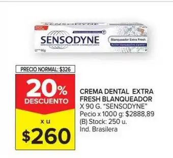 Carrefour Market Crema Dental Extra Fresh Blanqueador x 90g oferta