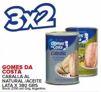 Gomes Da Costa Caballa Al Natural / Aceite Lata x 380 grs