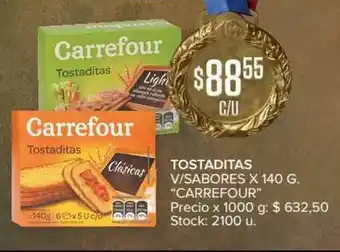 Carrefour Market Tostaditas V Sabores x 140g oferta
