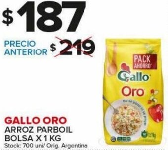 Carrefour Maxi Gallo Oro Arroz Parboil Bolsa x 1 kg oferta