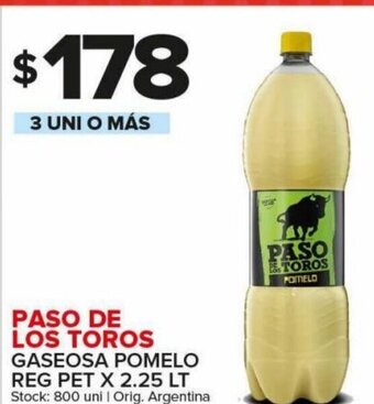 Carrefour Maxi Paso De Los Toros Gaseosa Pomelo Reg Pet x 2.25 Lt oferta