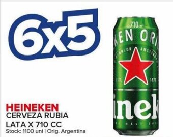 Carrefour Maxi Heineken Cerveza Rubia Lata x 710 cc oferta