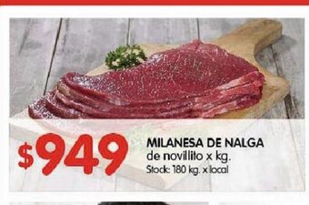Disco Milanesa De Nalga de novillito x kg oferta