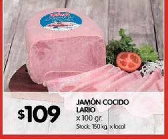 Disco Jamón Cocido Lario x 100 gr oferta