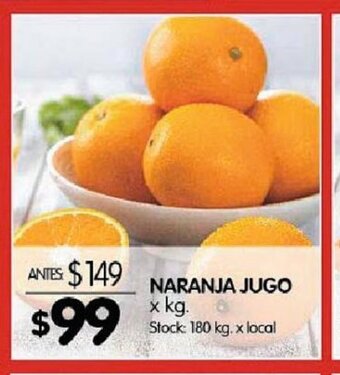 Disco Naranja Jugo x kg oferta