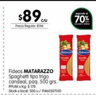 Jumbo Fideos matarazzo 500g oferta