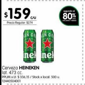 Jumbo Cerveza heineken 473cc oferta