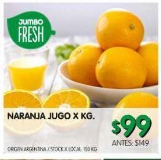 Jumbo Naranjas para jugo x kg oferta