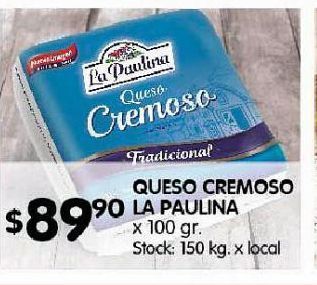 Disco Queso cremoso la paulina x 100g oferta