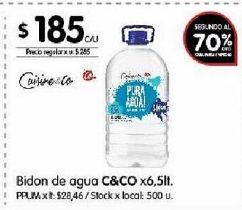 Disco Bidón de agua c&co x 6,5l oferta