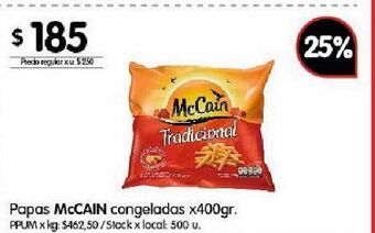 Disco Papas mc cain congeladas x 400g oferta