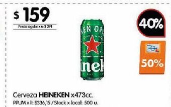 Disco Cerveza heineken x 473cc oferta