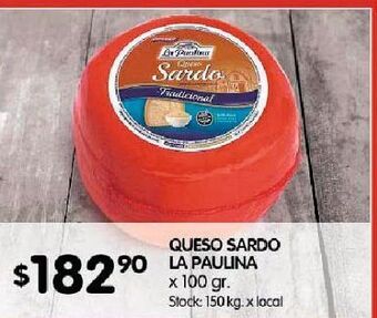 Disco Queso sardo la paulina x 100g oferta