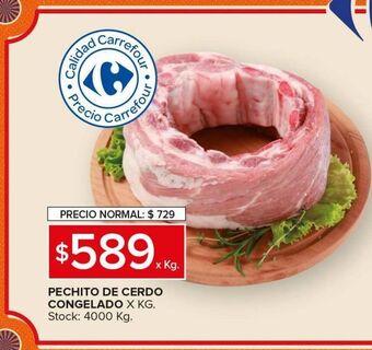 Carrefour Maxi Pechito de cerdo congelado oferta