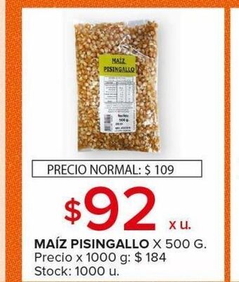 Carrefour Maxi Maíz pisingallo oferta