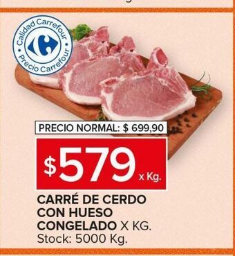 Carrefour Maxi Carré de cerdo con hueso congelado oferta