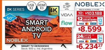 Carrefour Maxi Smart tv noblex oferta