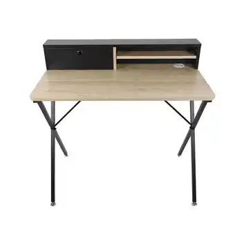Coto Escritorio home studio 90 cm con estante y cajòn negro oferta
