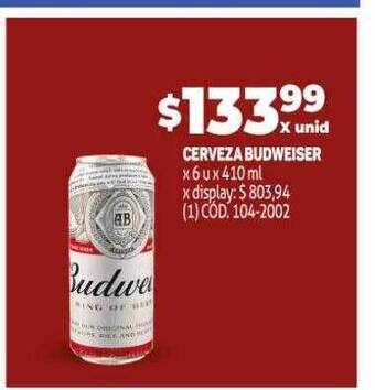 Makro Cerveza budweiser oferta