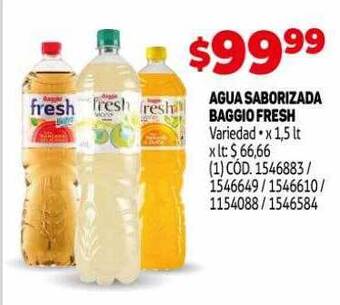 Makro Agua saborizada baggio fresh oferta