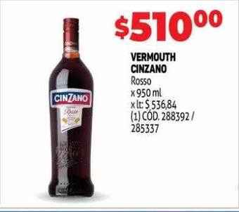 Makro Vermouth cinzano rosso oferta