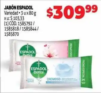 Makro Jabón espadol variedad oferta