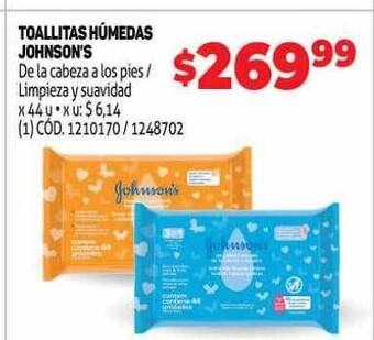 Makro Toallitas húmedas johnson's oferta