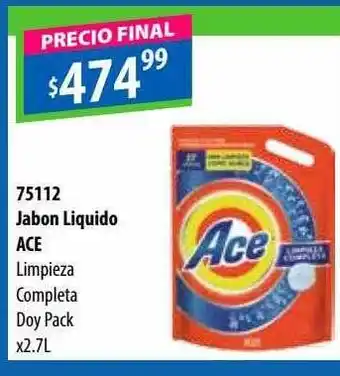 Micropack Jabon liquido ace limpieza completa doy pack oferta