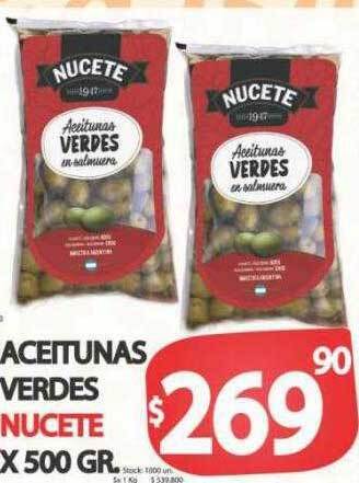 Aceitunas verdes nucete