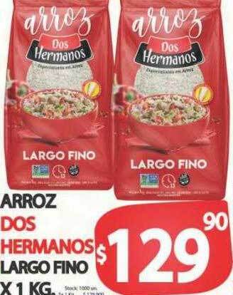 Supermercados Becerra Arroz dos hermanos largo fino oferta