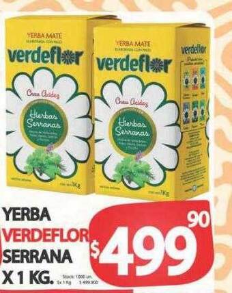 Supermercados Becerra Yerba verdeflor serrana oferta
