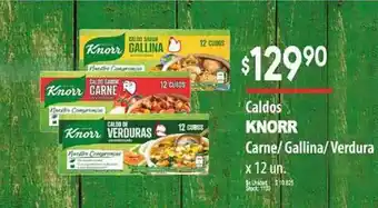 Caldos knorr carne gallina verdura