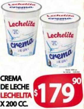 Supermercados Caracol Crema de leche lechelita oferta