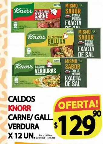 Supermercados Mariano Max Caldos knorr carne gall. verdura oferta