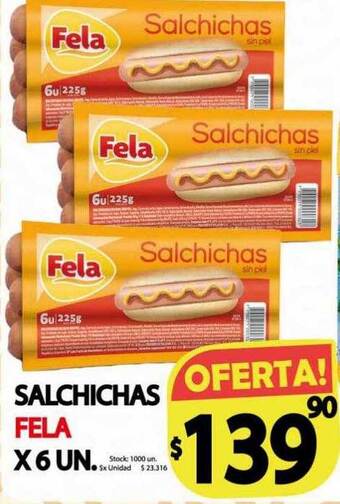Supermercados Mariano Max Salchichas fela oferta