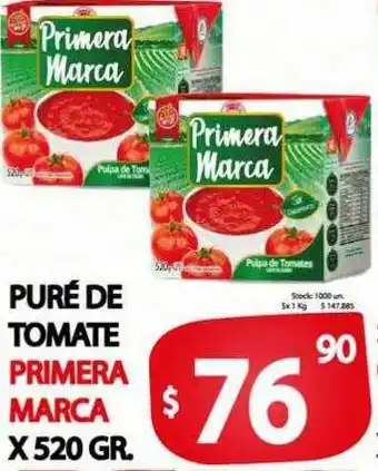 Supermercados Mariano Max Puré de tomate primera marca oferta