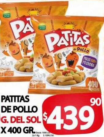 Supermercados Mariano Max Patitas de pollo g. del sol oferta