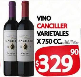 Supermercados Mariano Max Vino canciller varietales oferta